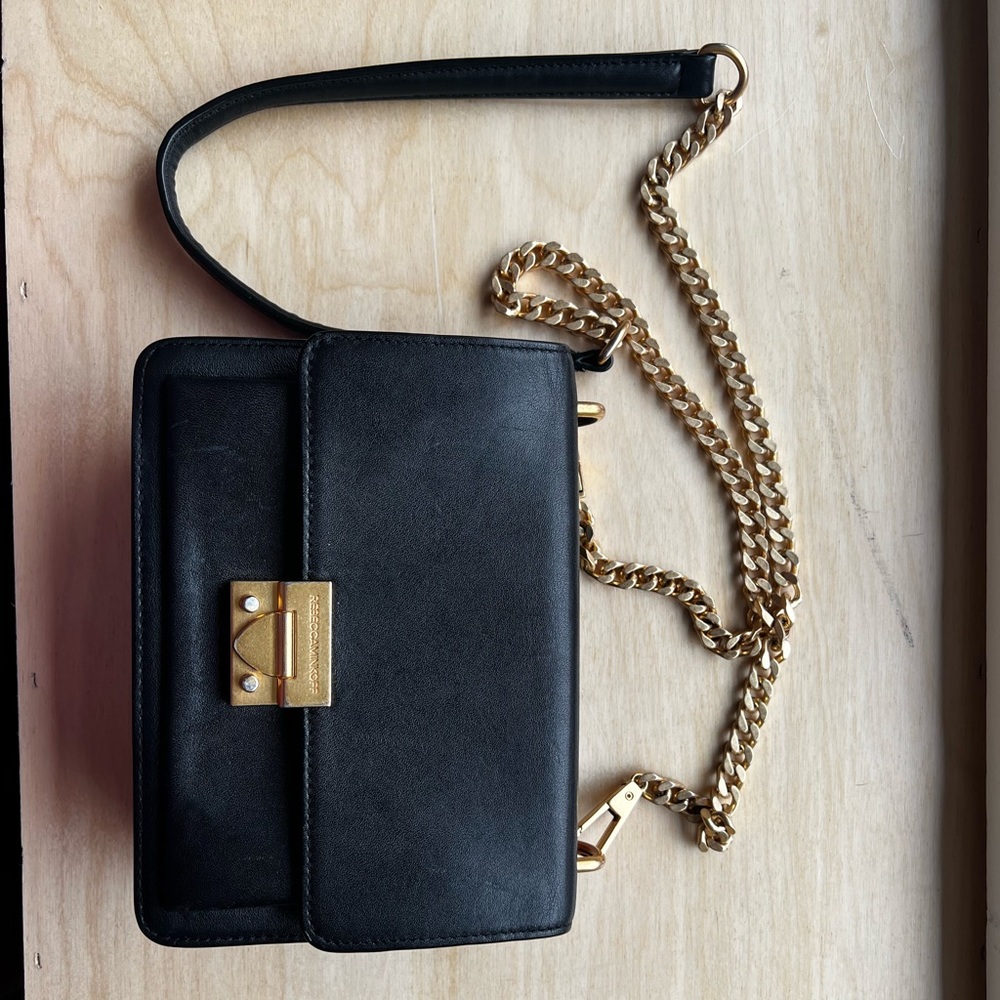 Rebecca Minkoff black leather crossbody purse